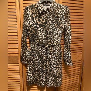 Abercrombie & Fitch Leopard Print Shirtwaist Dress